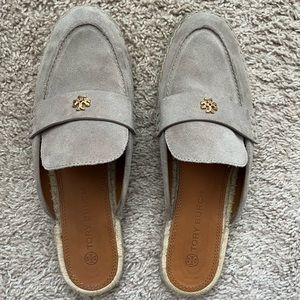 Tory Burch Suede slip on espadrille mules